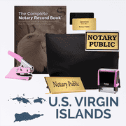 U.S. Virgin Islands Pink Deluxe Notary Kit