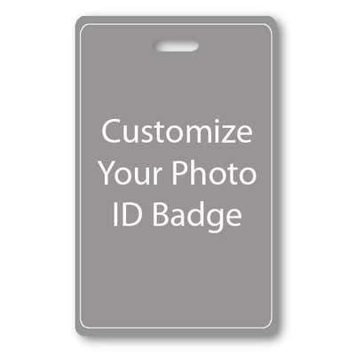 Customizable Vertical Double Sided ID Badge  - alternate view