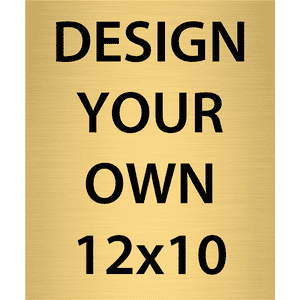 Vertical Engraved Heavy Brass Signs 12" x 10"