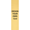 Vertical Engraved Heavy Brass Signs 12" x 3"