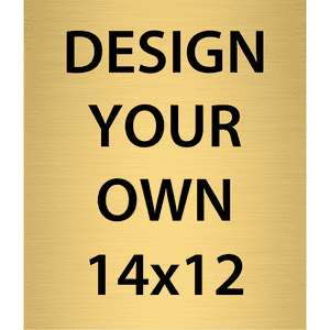 Vertical Engraved Heavy Brass Signs 14" x 12"