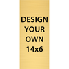 Vertical Engraved Heavy Brass Signs 14" x 6"