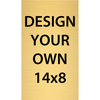 Vertical Engraved Heavy Brass Signs 14" x 8"