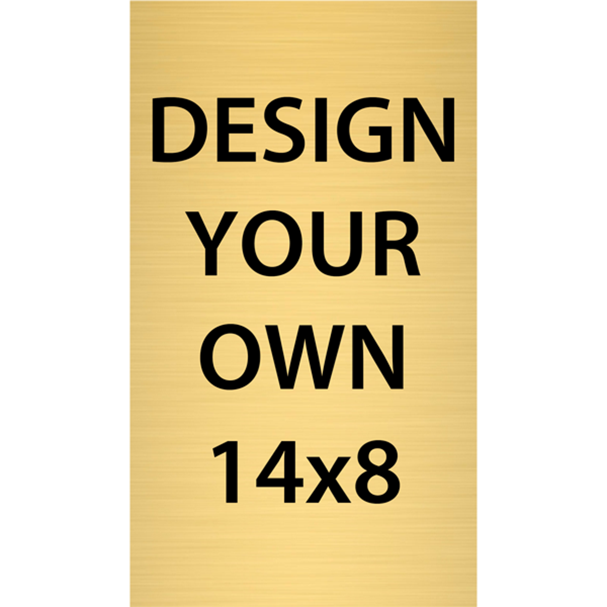 Vertical Engraved Heavy Brass Signs 14" x 8"