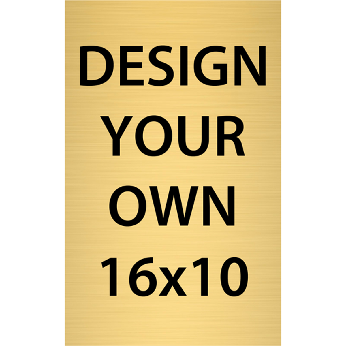 Vertical Engraved Heavy Brass Signs 16" x 10"