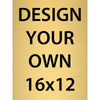 Vertical Engraved Heavy Brass Signs 16" x 12"
