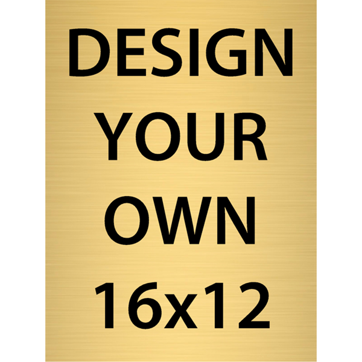 Vertical Engraved Heavy Brass Signs 16" x 12"