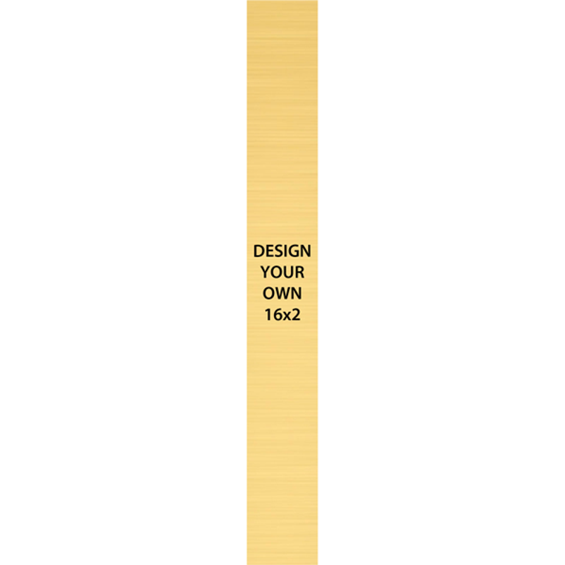 Vertical Engraved Heavy Brass Signs 16" x 2"