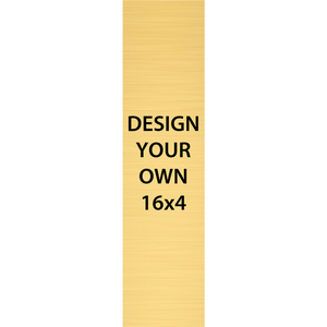 Vertical Engraved Heavy Brass Signs 16" x 4"