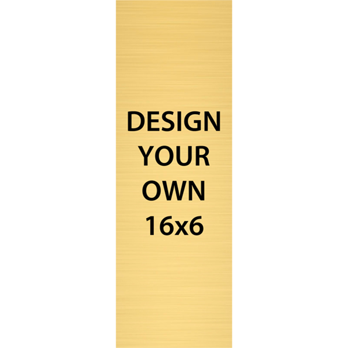 Vertical Engraved Heavy Brass Signs 16" x 6"