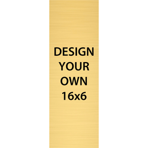 Vertical Engraved Heavy Brass Signs 16" x 6"