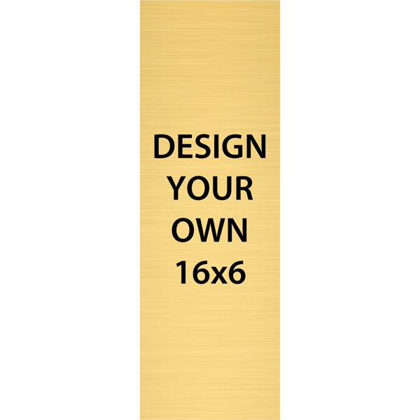 Vertical Engraved Heavy Brass Signs 16" x 6"