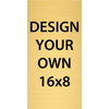 Vertical Engraved Heavy Brass Signs 16" x 8"