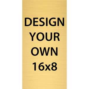 Vertical Engraved Heavy Brass Signs 16" x 8"