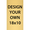 Vertical Engraved Heavy Brass Signs 18" x 10"