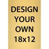 Vertical Engraved Heavy Brass Signs 18" x 12"