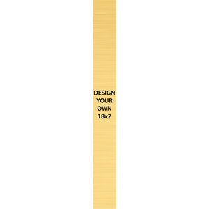 Vertical Engraved Heavy Brass Signs 18" x 2"