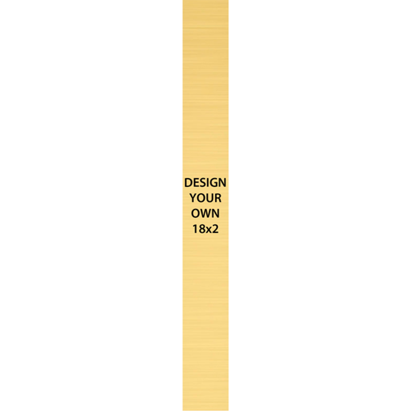 Vertical Engraved Heavy Brass Signs 18" x 2"