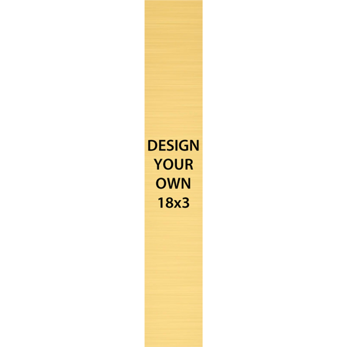 Vertical Engraved Heavy Brass Signs 18" x 3"