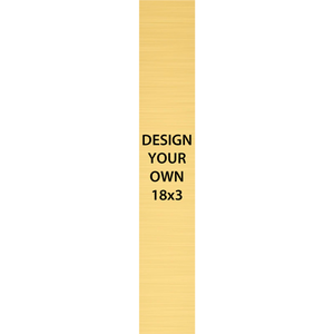 Vertical Engraved Heavy Brass Signs 18" x 3"