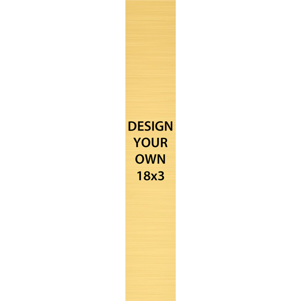 Vertical Engraved Heavy Brass Signs 18" x 3"