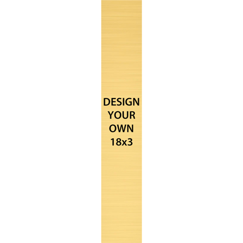 Vertical Engraved Heavy Brass Signs 18" x 3"