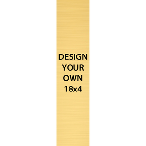 Vertical Engraved Heavy Brass Signs 18" x 4"
