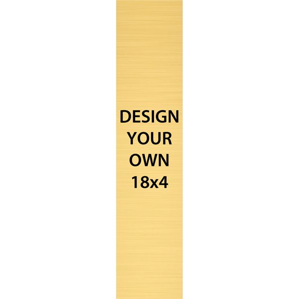 Vertical Engraved Heavy Brass Signs 18" x 4"