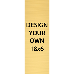 Vertical Engraved Heavy Brass Signs 18" x 6"