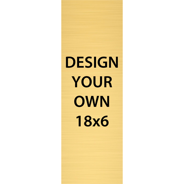 Vertical Engraved Heavy Brass Signs 18" x 6"