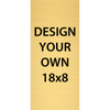 Vertical Engraved Heavy Brass Signs 18" x 8"