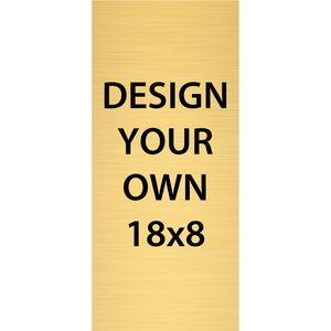 Vertical Engraved Heavy Brass Signs 18" x 8"