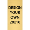 Vertical Engraved Heavy Brass Signs 20" x 10"