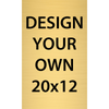 Vertical Engraved Heavy Brass Signs 20" x 12"