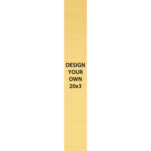 Vertical Engraved Heavy Brass Signs 20" x 3"
