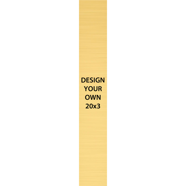 Vertical Engraved Heavy Brass Signs 20" x 3"