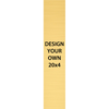 Vertical Engraved Heavy Brass Signs 20" x 4"