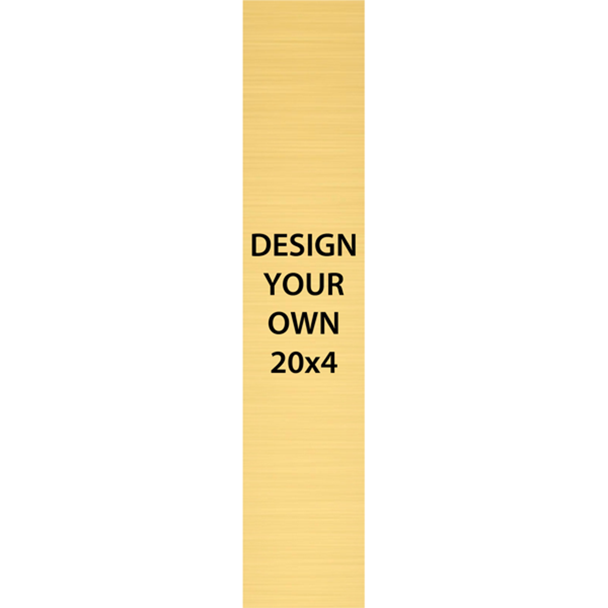 Vertical Engraved Heavy Brass Signs 20" x 4"