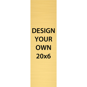 Vertical Engraved Heavy Brass Signs 20" x 6"