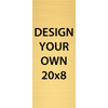 Vertical Engraved Heavy Brass Signs 20" x 8"