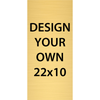 Vertical Engraved Heavy Brass Signs 22" x 10"