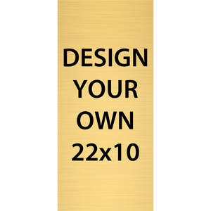 Vertical Engraved Heavy Brass Signs 22" x 10"
