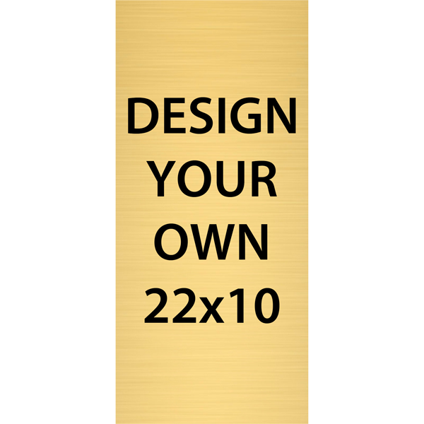 Vertical Engraved Heavy Brass Signs 22" x 10"