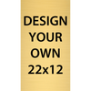 Vertical Engraved Heavy Brass Signs 22" x 12"