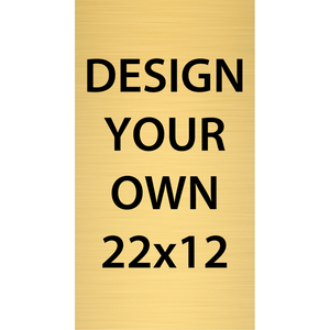 Vertical Engraved Heavy Brass Signs 22" x 12"