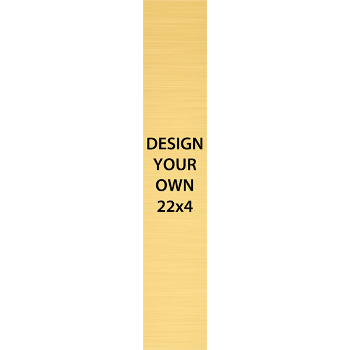 Vertical Engraved Heavy Brass Signs 22" x 4"