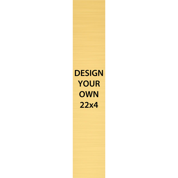 Vertical Engraved Heavy Brass Signs 22" x 4"