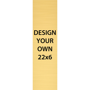 Vertical Engraved Heavy Brass Signs 22" x 6"