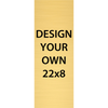 Vertical Engraved Heavy Brass Signs 22" x 8"