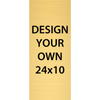 Vertical Engraved Heavy Brass Signs 24" x 10"